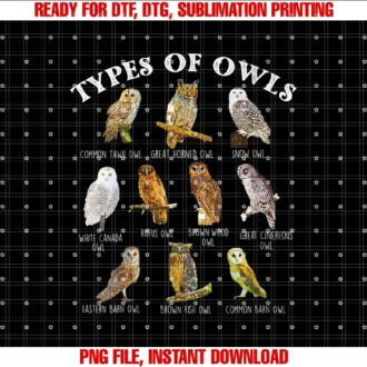 Womens Types of Owl Ornithologist Ornithology Bird Animal Lover Tee