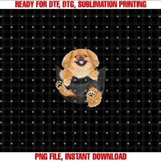 Funny Pekingese in Pocketpekingese in Pocket Funny Dog Animal Lovers Costume Gifts Tee