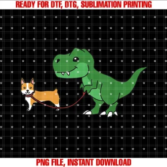 Funny Pembroke Welsh Corgi Clothingt Rex Dinosaur Walking Corgi Funny Dog Gift Tee
