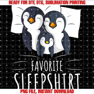 Sleeping Penguin Pyjamas Penguin Lover Favorite Sleepshirt Tee