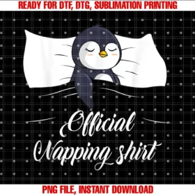 Sleeping Penguin Pyjamas Penguin Lover Official Napping  PNG, Sublimation Design