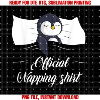 Sleeping Penguin Pyjamas Penguin Lover Official Napping Tee