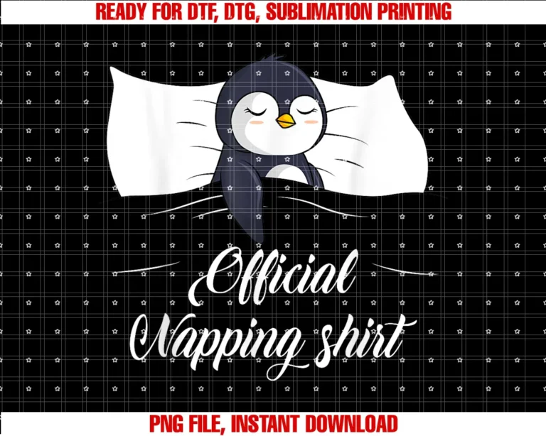 Sleeping Penguin Pyjamas Penguin Lover Official Napping Tee