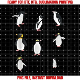 Funny Penguins Lover Birthday Cute Holiday Present8 Rarest Penguins of the World Funny Penguin Animals Lover Tee