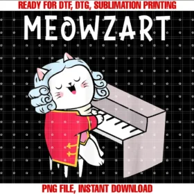 Funny Piano Shirtsmeowzart Piano Player Pianist Classical Music Lover  PNG, Sublimation Design