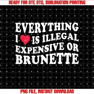 Everything I Love is Illegal Expensive Girlfriendeverything I Love is Illegal Expensive or Brunette on Back Tee