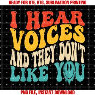 Funny I Hear Voices and They Dont Like You Outfiti Hear Voices and They Dont Like You Retro Groovy Men Women Tee