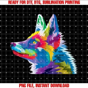 Colorful Cute Geometrical Animal Giftscolorful Fox Cute Geometric Pop Art Style Gift Idea Tee