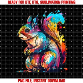 Colorful Geometric Squirrel Lover Gifts Men Womencute Squirrel Lover Colorful Pop Art Sciuridae Forest Animal Tee