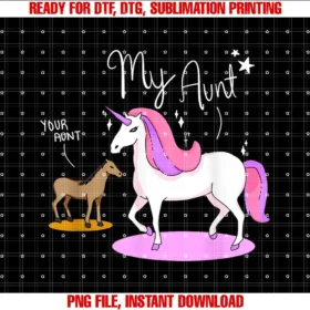 Colorful Unicorn Imaginationyour Aunt My Aunt Funny Unicorn Horse Auntie Gift Cute Tee