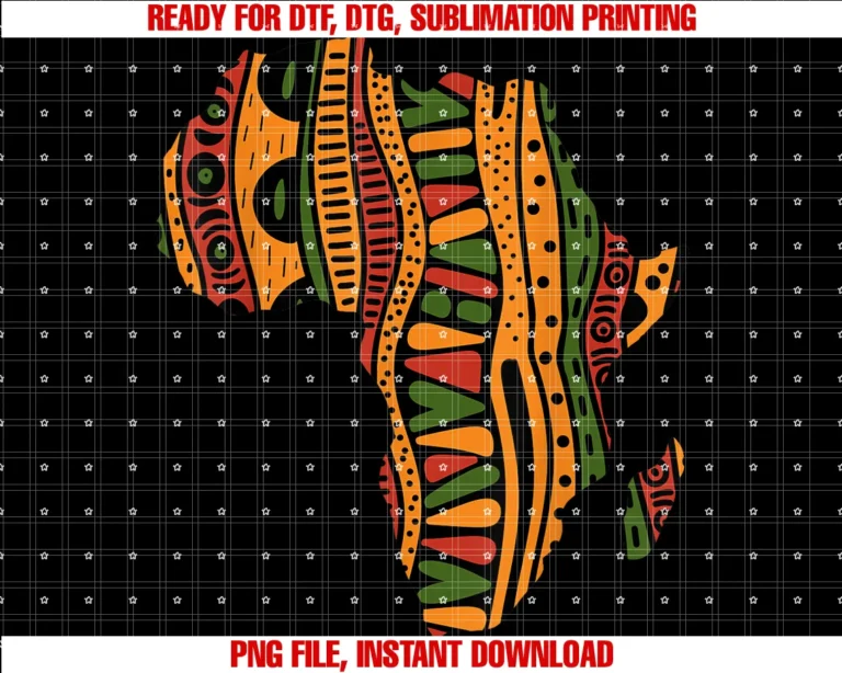 Colourful Africa Map Gift for Men Women Africancolourful Africa Map Kente Cloth for Men Women African Lover Tee
