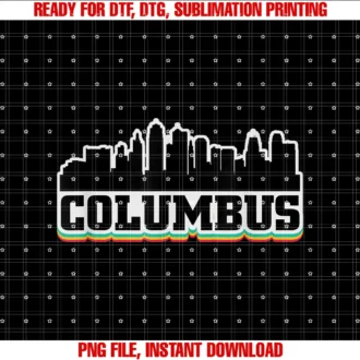 Columbus Ohio Skyline Vintage Retro Men Women Giftcolumbus Ohio Oh City Souvenir Mens Womens Graphic Tee Gifts Tee