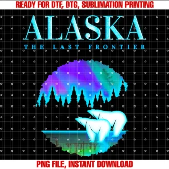 Cool Alaska Northern Lights Designcool Alaska Pair of Polar Bear With Aurora Snow Scene Tee