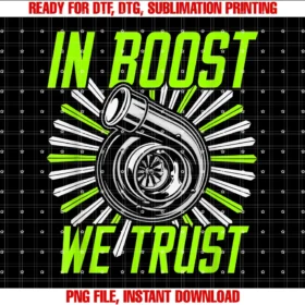 Cool Automotive Apparel for Car Tuningin Boost We Trust Car Tuning Tee