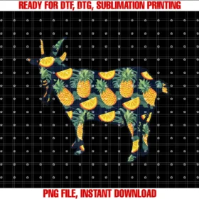 Cool Farmer Goat Animal Fans Funny Gift Farm Artpineapple Hawaiian Goat Women Men Print Sheep Kid Girl Gift  PNG, Sublimation Design