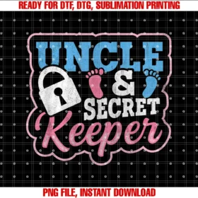 Cool Gender Reveal Keeper of the Gender Designuncle Secret Keeper Design for a Keeper of the Gender Uncle Tee