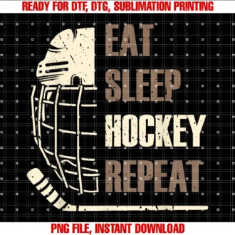 Cool Ice Hockey Sports Lover Gift Men Women Kidseat Sleep Hockey Repeat Funny Mask Stick Ice Hokey Player Tee