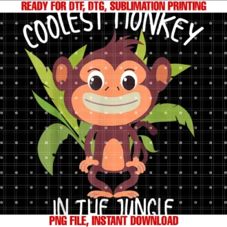 Cool Kid Primate Forest Baboon Safari Designscoolest Monkey in the Jungle Funny Cute Ape Lover Boy Gift Tee