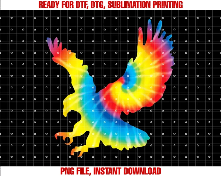 Cool Large Eagles Funny Flying Animal Gift Designstie Dye Eagle Rainbow Print Hawk Animal Hippie Peace Gift Tee