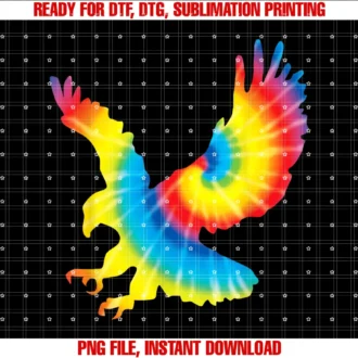 Cool Large Eagles Funny Flying Animal Gift Designstie Dye Eagle Rainbow Print Hawk Animal Hippie Peace Gift Tee