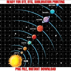 Cool Science Space Shirts for Kidssolar System Colorful Space Planets Educational Kids Tee