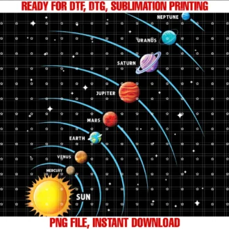 Cool Science Space Shirts for Kidssolar System Colorful Space Planets Educational Kids Tee