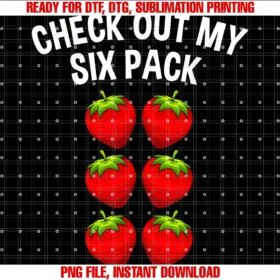 Cool Strawberry Gift Boy Girl Accessories Stuffcute Check Out My Six Pack Art Strawberry Lover Men Women  PNG, Sublimation Design