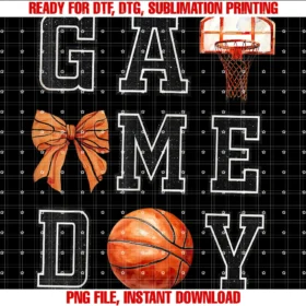 Coquette Basketball Bow Game Day Basketball Mom Tee