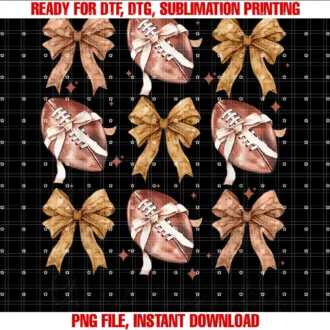 Coquette Bow Football Women Girls Teens Kidsamerican Football Game Day Vibes Coquette Bow Football Lover Tee