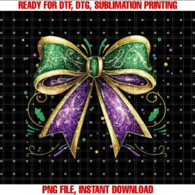Coquette Bow Mardi Gras Festival Carnival Beads Women Girl Tee