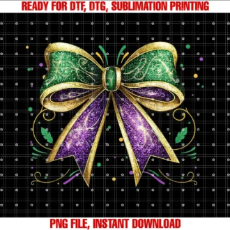 Coquette Bow Mardi Gras Festival Carnival Beads Women Girl Tee
