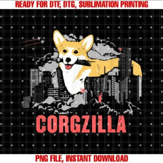 Corg Teescorgzilla Funny Dog Corgi Lover Tee