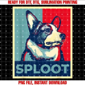 Corgi 2024 Funny Political Dog Meme Parody Teesfunny Corgi Meme Sploot Election 2024 Hope Campaign Poster Tee