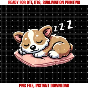 Corgi Cute Funny Dog Lover Teescute Adorable Sleeping Animal Lovers Welsh Corgi Puppy Dog Tee