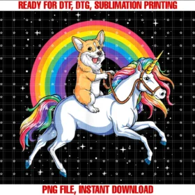 Corgi Du Clothingcorgi Unicorn Girls Space Galaxy Rainbow Corgicorn Tee