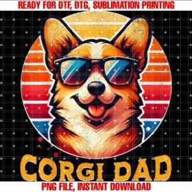 Corgi Daddy Dad Dog Lover Fathers Day Teecorgi Dad Father Day Gift for Lovers Funny Men Tee