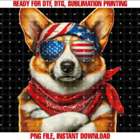 Corgi Dog Lovers Corgi Patriotic Teescorgi Patriotic Shirt Fourth of July Men Women Tee