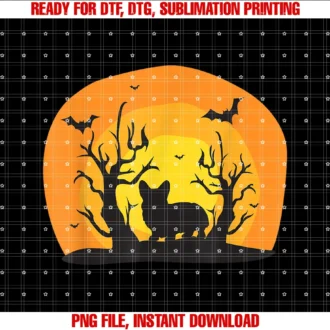 Corgi Halloween Apparelcorgi Dog Bat Funny Halloween Costume Silhouette Tee