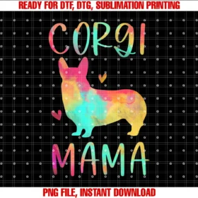 Corgi Lover Apparel for Women Girlscorgi Mama Colorful Welsh Corgi Gifts Dog Mom Tee