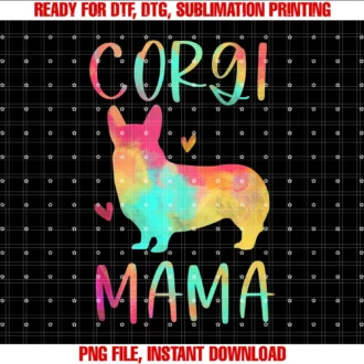 Corgi Lover Apparel for Women Girlscorgi Mama Colorful Welsh Corgi Gifts Dog Mom Tee