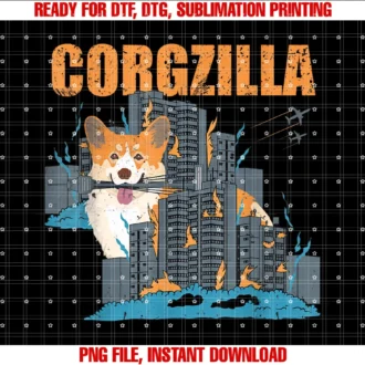 Corgi Merch Cocorgzilla Funny Pembroke Welsh Corgi Pet Dog Lover Tee