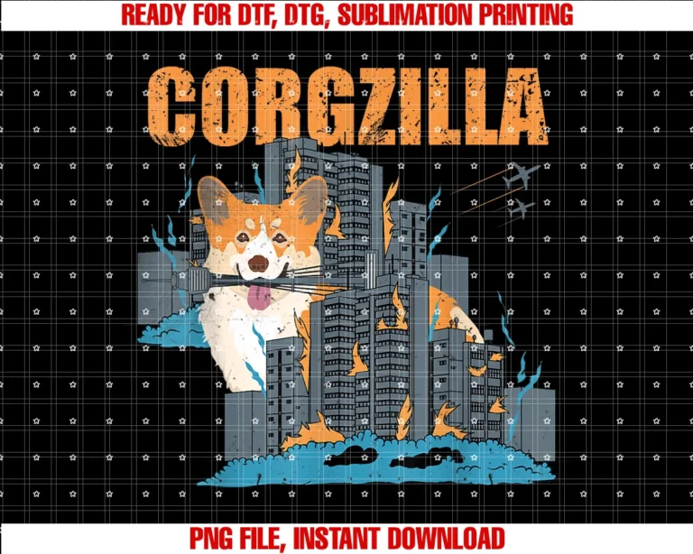 Corgi Merch Cocorgzilla Funny Pembroke Welsh Corgi Pet Dog Lover Tee
