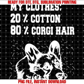 Corgi Mom Messy Bun Teemy Clothes 20 Cotton 80 Corgi Hair  PNG, Sublimation Design