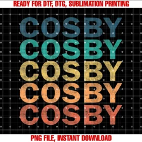 Cosby Namecosby Vintage Retro Cosby Name Tee