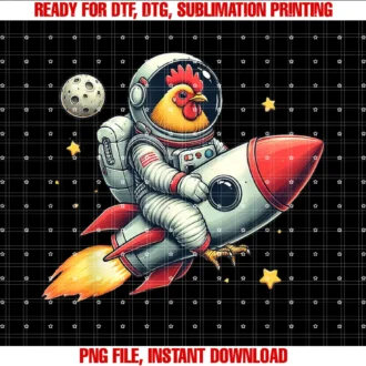 Cosmic Cluck Chicken Adventuresspace Astronaut Chicken a Stellar Pick for Chicken Lovers Tee