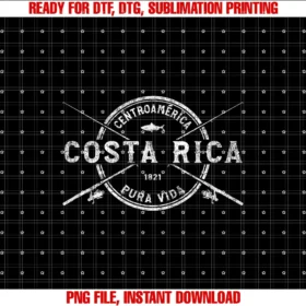 Costa Rica Costa Rica Fishings Teescosta Rica Vintage Crossed Fishing Rods Tee