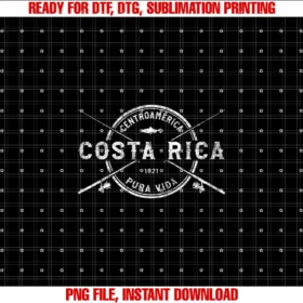 Costa Rica Costa Rica Fishings Teescosta Rica Vintage Crossed Fishing Rods Tee