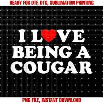 Cougar Gifts for Her Women Wifei Love Being a Cougar Outfit Cougars Heart Hot Girlfriend Tee