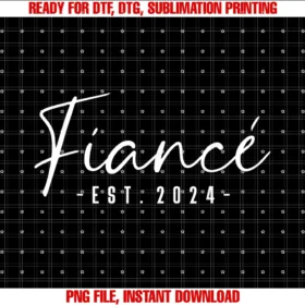 Couples Gifts for Fiancã and Fiancãe Matchingfiancã Est 2024 Future Husband Engaged Gifts Him Engagement Tee