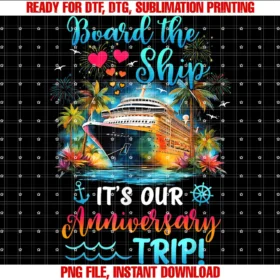 Couples Husband and Wife Summer Vacationits Our Anniversary Trip Couples Matching Marriage Cruise Tee